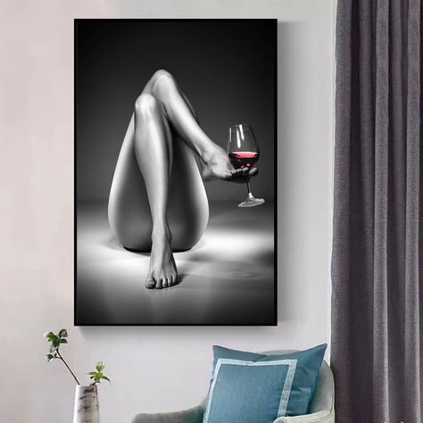 Living Room Murals, Big Wall Art, Woman Wine, Girl Posters, Dark Wallpaper Iphone, Women Legs, Girls Prints, Room Posters, Dark Wallpaper