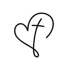 Heart With Cross Tattoo, Heart Cross Tattoo, Cross Heart Tattoos, Jesus Tattoos, Heart And Cross, Confirmation Cards, Cross Tattoos For Women, Cross Love, Faith Tattoo