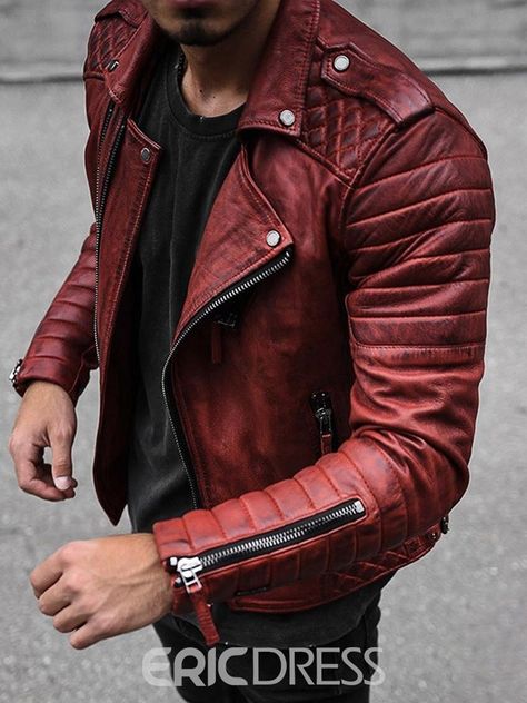 Red Leather Jacket Men, Mens Designer Hoodies, Casual Punk, Pu Jacket, Graduation Outfits, Windproof Jacket, Pu Leather Jacket, Men's Leather Jacket, Summer Concert