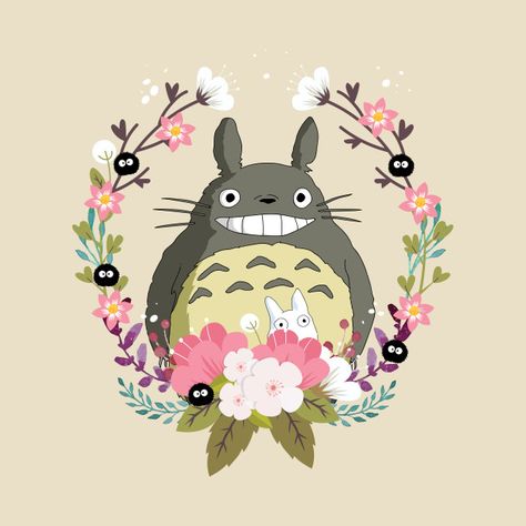 Studio Ghibli Crafts, Totoro Party, Totoro Art, Sushi Cat, Ghibli Artwork, Animal Embroidery Designs, Portrait Cartoon, Studio Ghibli Movies, Cute Animal Drawings Kawaii