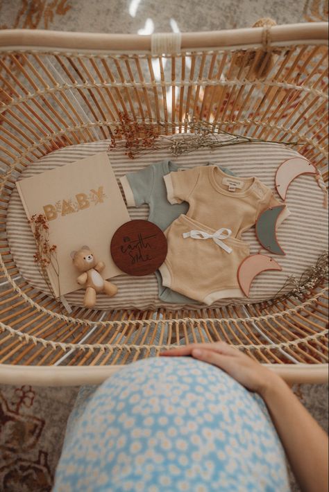 Sacred Bundle Rattan Bassinet for our newest addition Sacred Bundle, Rattan Bassinet, Pregnancy Photography, Baby Bassinet, Girl Mom, Baby Things, Children’s Books, Baby Announcement, Pregnancy Announcement