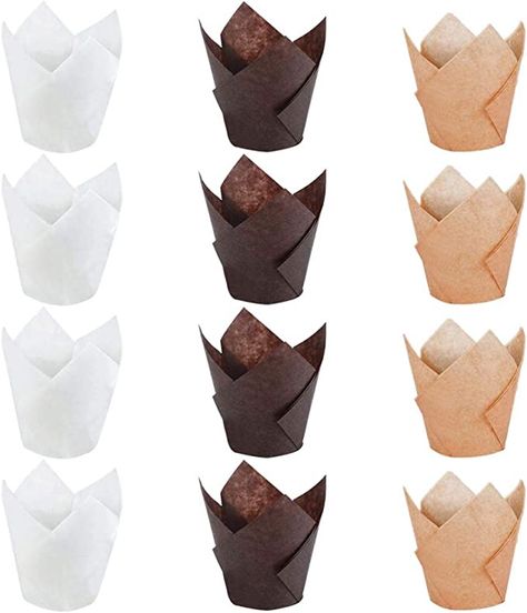 Amazon.com: HEMOTON 300pcs Baking Cups Paper Tulip Shape Muffin Baking Liners Rustic Paper Cupcake Wrappers Dessert Cake Liners Assorted Color: Home & Kitchen Muffin Baking, Muffin Papers, Rustic Paper, Cake Liner, Cupcake Baking, Muffin Liners, Cupcake Holder, Cupcake Cases, Paper Cupcake