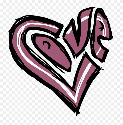 Drawing Graffiti, Alphabet Graffiti, Graffiti Ideas, Graffiti Text, Heart Clip Art, Love Graffiti, Graffiti Heart, Graffiti Logo, Graffiti Words