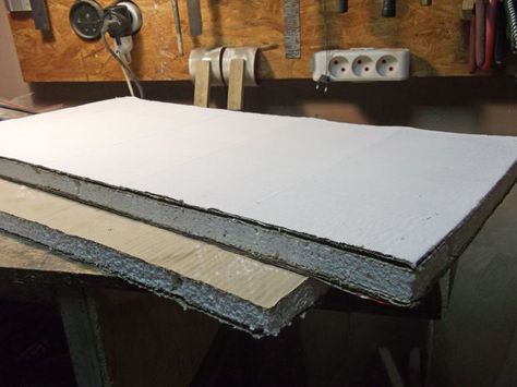 Styrofoam Scraps Into Insulation Panels Styrofoam Insulation, Moble Homes, Attic Fan, Insulation Board, Attic Insulation, Best Insulation, Window Insulation, Foam Insulation, Pallet Table