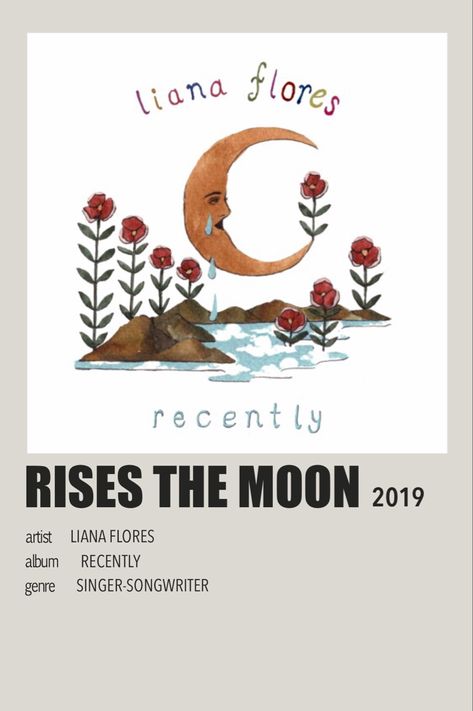 Liana Flores Poster, Rises The Moon Song, Liana Flores Rises The Moon, Liana Flores, Song Posters, Spotify Songs, Music Poster Ideas, Moon Song, Makeover Bedroom