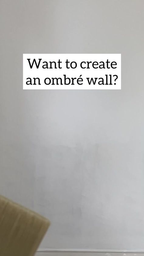 My 1st ombré wall attempt! #ombre #ombrewall #painteffect #featurewall... | TikTok Ombré Wall, Ombre Wall, Diy Ombre, Wall Paint, Girl's Room, Easy Diy, Paint, Yellow, Wall