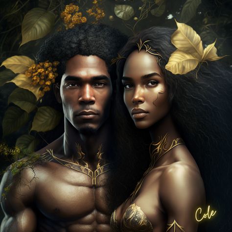 Adam And Eve Black, Black Adam And Eve, Adam And Eve Art, Blacks In The Bible, Eve Art, Heavenly Bodies, Black Adam, Bible Women, Pin Pics