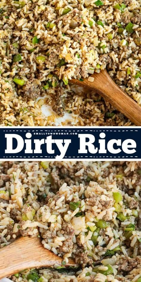 Chicken And Dirty Rice Recipe, Chicken And Dirty Rice, Louisiana Rice, Rice Dressing Recipe, Pierogi Filling, Cajun Dirty Rice, Justin Wilson, Cajun Rice, Dirty Rice Recipe