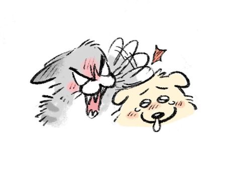 Cute Simple Dog Drawings, Silly Dog Drawing, Doodle Art Dog, Me And Him, Silly Images, Dog Drawing, Cat And Dog, Cute Animal Drawings, Reaction Pics