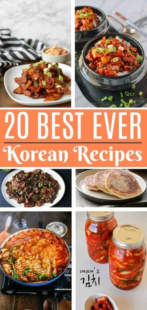 I love Korean food! These Korean recipes were so was to make, and tasted awesome! I really like the bulgogi recipe and the spicy Korean pork belly recipe. Must-try Korean food! #koreanrecipes #koreanfood #bestkoreanrecipes #howtocookkoreanfood #authentickoreanrecipes #bulgogirecipe #kimchirecipe Cold Food Display Ideas, Pork Bibimbap Recipe, Korean Bonchon Recipe, Ban Chan Recipes, Healthy Korean Food, Korea Recipes, Korean Pork Belly, Koreansk Mad, Asian Food Recipes