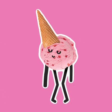 Ice Cream Gif, Ice Cream Template, Happy Ice, Ice Cream Videos, Dance Happy, Happy Dancing, Summer Ice Cream, Tea Cookies, Healthy Ice Cream