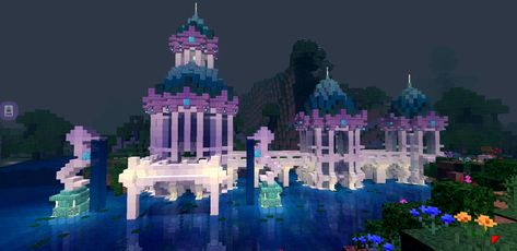 build in minecraft pocket edition Atlantis Minecraft Ideas, Water Build Minecraft, Sea Castle Minecraft, Minecraft Jellyfish House, Avatar Pandora Minecraft Builds, Angelic Minecraft Builds, Minecraft Clouds Build, Cloud Minecraft Build, Minecraft Sea Wall