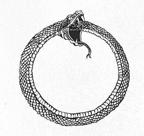 Oroboros Tattoo Design, Circular Tattoo Designs For Men, Snake Circle Tattoo, Ouroboros Drawing, Ouroboros Tattoo Design, Snake Eating Itself Tattoo, Ouroboros Art, Ouroboros Tattoo, Elbow Tattoo