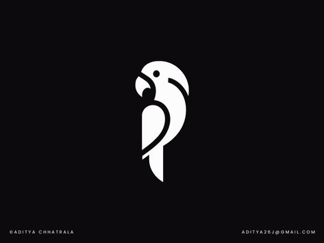 White Parrot - Logo Design ( Bird Logo ) by Aditya Chhatrala Parrot Logo Design, Bird Logo Inspiration, Logo Sketch Design, Parrot Logo, White Parrot, Birds Logo, Classy Logos, Bird Vector, Bird Logo Design