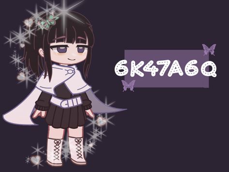 Demon Slayer Gacha Club Oc Code, Gl2 Oc, Gacha Demon, Life Code, Kanao Tsuyuri, Clubbing Aesthetic, Girl Code, Oc Gacha, Club Outfit Ideas