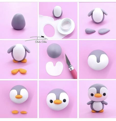 Modeling Clay Ideas Step By Step Easy, Step By Step Clay Ideas, Modeling Clay Ideas Step By Step, Clay Figures Easy Step By Step, Plastelin Ideas, Cute Easy Clay Ideas, Clay Date Ideas, Easy Modeling Clay Ideas, Clay Art Easy