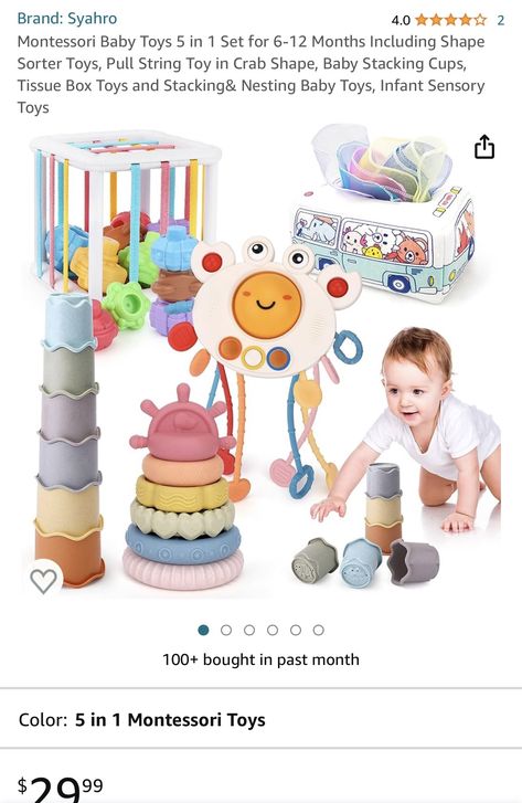 Infant Sensory, Puppy Crafts, Stacking Cups, Baby Montessori, Beige Baby, Montessori Baby Toys, Discovery Toys, Box Toys, Japanese Toys