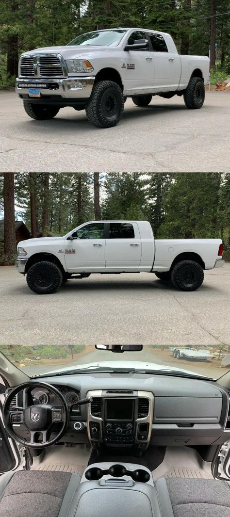 White Dodge Ram, Wrapped Trucks, Ram 3500 Cummins, Dodge Ram Sport, Lifted Dodge, Dodge Ram Diesel, Car Hub, Lifted Trucks For Sale, Country Trucks