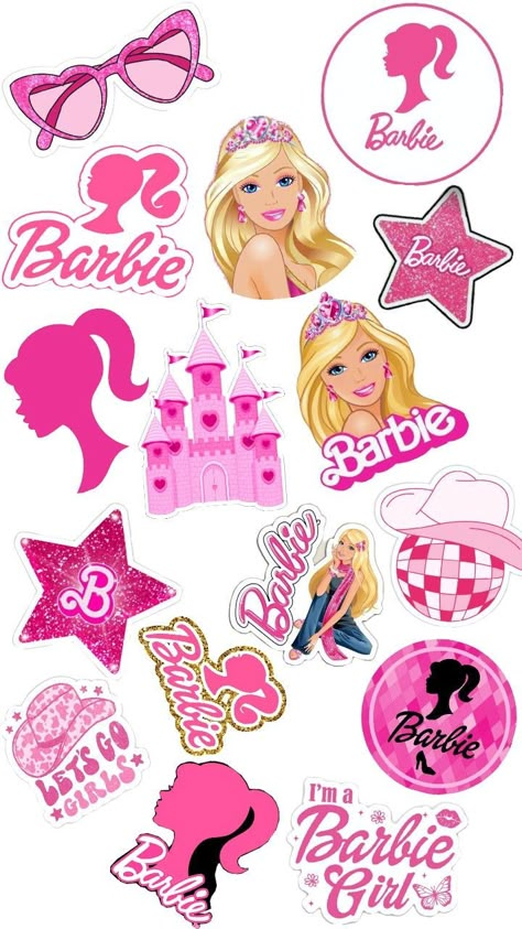 Barbie Cake Designs, Barbie Cupcakes, Unicorn Cupcakes Toppers, Barbie Birthday Cake, Barbie Party Decorations, Girls Birthday Party Themes, Barbie Birthday Party, Birthday Cake Topper Printable, Barbie Theme