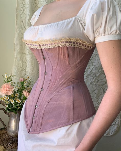 1860s Corset, Corset Making, Edwardian Corsets, Corset Sewing Pattern, Victorian Corset, Corset Pattern, Corset Fashion, 19th Century Fashion, Corsets And Bustiers