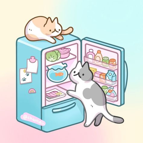 Slow Progress, Cute Kawaii Drawings, Cat Drawings, Aesthetic Stuff, Stickers Kawaii, Kawaii Doodles, Isometric Art, Kawaii Wallpaper, Art Icon