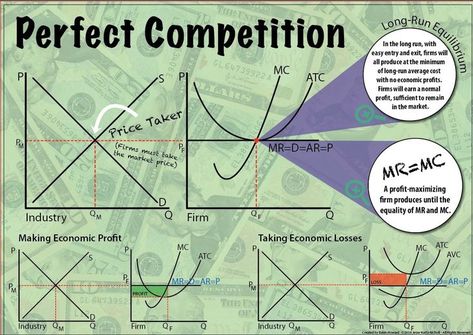 Perfect Competition Market, Economics Poster, Ap Classes, Perfect Competition, Posters Ideas, Market Poster, Market Price, How To Run Longer, Economics