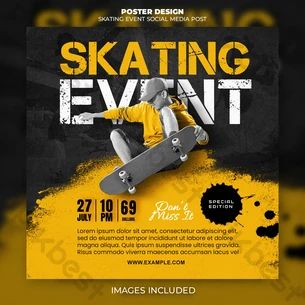 Dynamic Skating Event Poster Design PSD Template#pikbest# Poster Social Media, Event Posters, Event Poster Design, Skateboard Design, Psd Designs, Dynamic Design, Event Poster, Psd Free Download, Graphic Design Templates