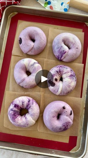 Blueberry Bagels Recipe Homemade, Blueberry Bagels Recipe, Blueberry Bagel Recipe, Blueberry Bagels, Sweet Potato Powder, Blueberry Bagel, Bagels Recipe, Splash Of Water, Sweet Easy