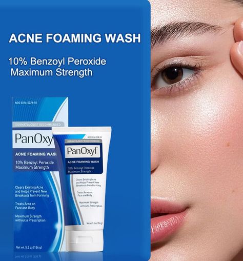 PanOxyl Acne Foaming Wash 10% Benzoyl Peroxide 5.5 oz (156 g). $33.50 #kapsbinternational #freeshipping #australia #skincare #skincareproducts Panoxyl Acne Foaming Wash, Benzoyl Peroxide, Dermatologist Recommended, How To Treat Acne, Face Wash, Face And Body, Sensitive Skin, Acne, Skin Care