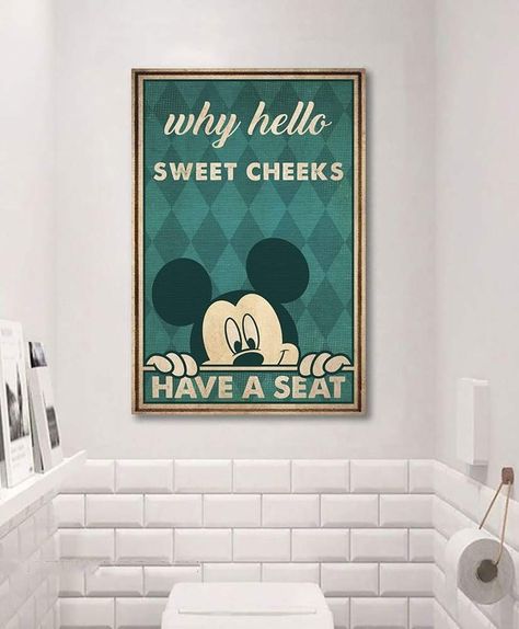 Disney Bathroom Ideas Kids, Disney Bathroom Ideas, Mickey Bathroom, Mickey Mouse Bathroom, Disney Bathroom, Future Bathroom, Disney House, Disney Polynesian, Teen Rooms