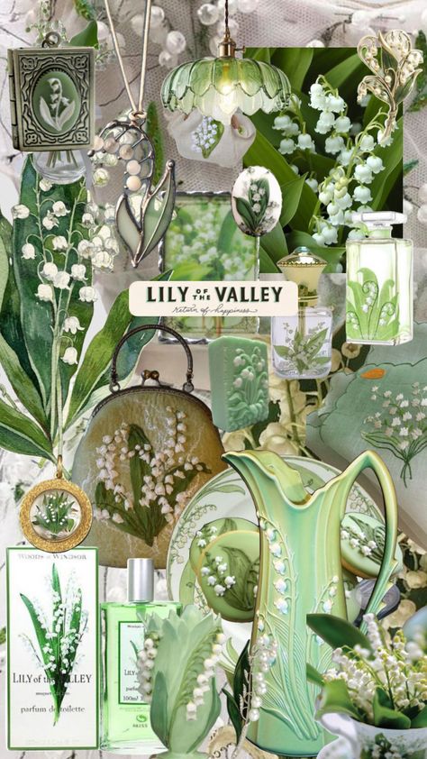 Lily of the valley #lilyofthevalley #vintage #flowers #green #greenandwhite #vintageflowers #floweraesthetic #perfume #vintageaesthetic Lily In The Valley Wallpaper, Pink Lily Of The Valley Wallpaper, Lilly Of The Valley Lamp, Lily Of The Valley Aesthetic Wallpaper, Lily Of The Valley Decor, Wallpaper Lily Of The Valley, Aestetic Vert, Lily Of The Valley Aesthetic, Lily Of The Valley Wallpaper