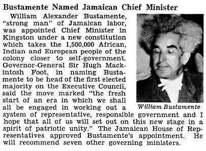 William Alexander Bustamante Named Chief Minister of Jamaica - Jet Magazine, May 21, 1953 by vieilles_annonces, via Flickr Alexander Bustamante, European People, Jet Magazine, Magazine Collection, May 21, Sierra Leone, My House, Jamaica, Alexander