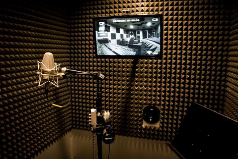 Home Studio Design, Recording Booth, Tech Room, Audio Studio, Podcast Studio, Music Studio Room, School Interior, Concept Photography, Sound Studio