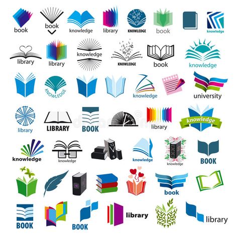 Books Vector, Graphic Book, Custom Wall Murals, Shop Logo Design, Book Icons, Vector Logos, Creative Icon, Free Vectors, Shop Logo