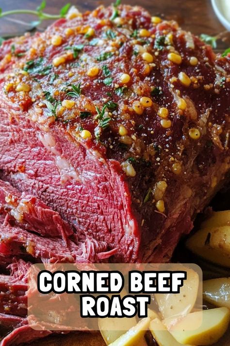 Ingredients: 1 (5 pound) corned beef brisket with spice packet 2 tablespoons olive oil 1 onion, quartered 4 carrots, peeled and chopped 3 cloves garlic, minced 1 cup beef broth 4 large potatoes, quartered 1/2 head of cabbage, chopped 1 tablespoon mustard (optional) #cornedbeef #easyrecipes #camilarecipes Corn Beef Dutch Oven, Oven Roasted Corned Beef And Cabbage, Corned Beef Roast, New England Boiled Dinner Corned Beef, Recipes Using Corned Beef, Corn Beef Brisket Recipes Oven, Corn Beef Roast, Corned Beef Seasoning Recipe, Corned Beef Dutch Oven