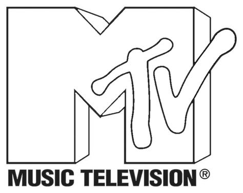 80s Coloring, Mtv Music Television, Logo Variations, Mtv Logo, Rolling Stones Logo, Logo Outline, European Map, Mtv Music, Tattoo Outline Drawing