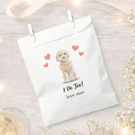 Dog Treat Wedding Favor Bag Dog Treat Wedding, Wedding Favor Gift Bags, Favor Ideas, Wedding Favor Bags, Dog Wedding, Dog Treat, Favor Bag, Favor Bags, Goldendoodle