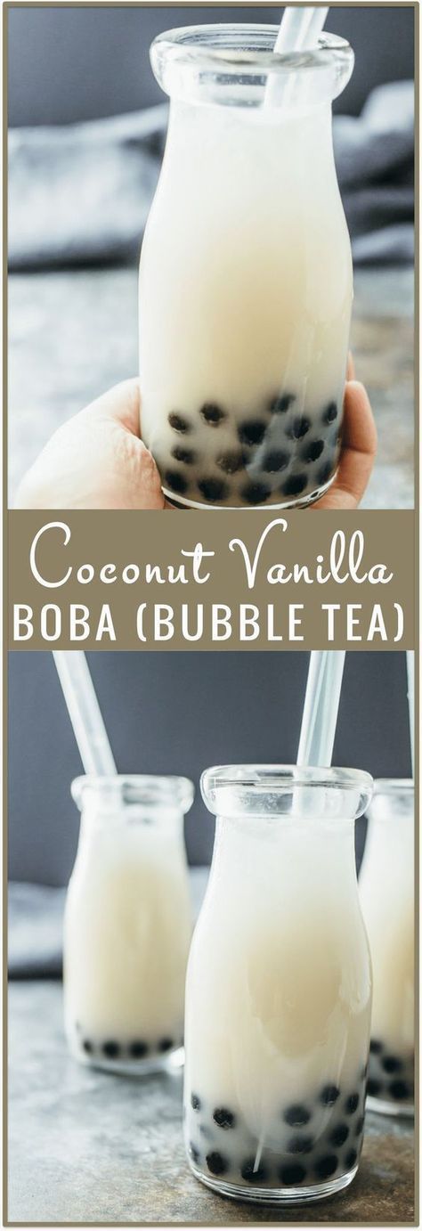 How To Make Boba Tea At Home, Bubble Tea Homemade, Bubble Tea At Home, How To Make Boba, Boba Tea Recipe, Boba Recipe, Coconut And Vanilla, Bubble Tea Recipe, Boba Bubble Tea