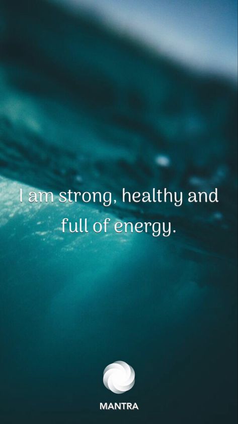 I am strong, healthy and full of energy.  #affirmations #affirmationoftheday #motivation Energy Affirmations, Healthy Affirmations, Energy Inspiration, I Am Healthy, Everyday Motivation, Daily Mantras, Collage Pics, Full Of Energy, Energy Quotes