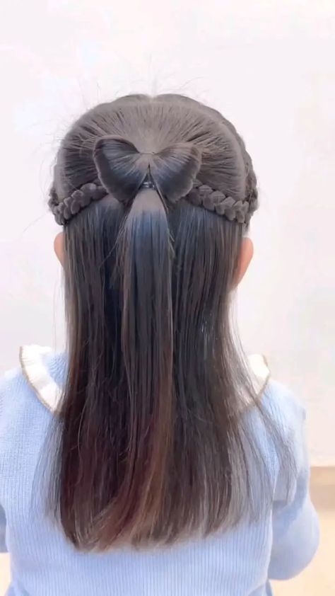 Baby Braid Styles, Short Hair Tutorials, Kids Short Hair Styles, Girly Hairstyles, Hair Style Vedio, Girls Hairstyles Easy, Easy Hairstyles For Thick Hair, Amazing Hairstyles, Toddler Hairstyles Girl