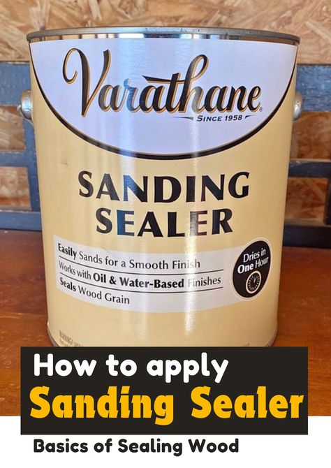 how to apply sanding sealer Fixing Wood Furniture, Sealing Wood, Painting Tricks, Tung Oil Finish, Floor Refinishing, Wooden Outdoor Furniture, Sanding Wood, Wood Art Projects, Refinishing Floors