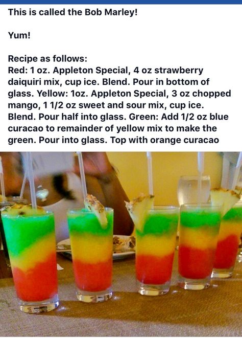 Bob Marley Drink Bob Marley Drink Recipe How To Make, Juneteenth Drink Ideas, Bob Marley Cocktail, Bob Marley Drink Recipe, Rasta Birthday, Bob Marley Drink, Valentines Drinks Alcoholic, Valentines Drinks, Bob Marley Birthday