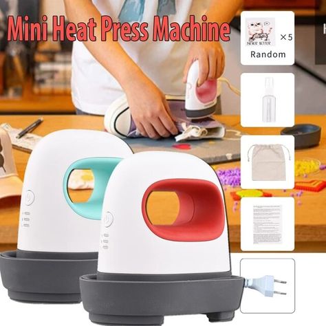 2023 New Portable Mini Iron Heat Press Machine Short Sleeve DIY Label Hot Stamping Machine T-Shirt Printing Easy Heating Transfe - AliExpress Diy Label, Pet Camping, Door Handle Design, Steam Press, 3d Printing Materials, Mini Iron, Iron Accessories, Diy Labels, Computer Office