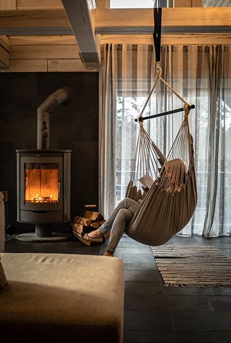 Hanging Room Hammock, Hammock Chair Living Room, Indoor Swings For Adults, Indoor Hammock Chair With Stand, Teen Bedroom Hammock, Bedroom Hammock Chair, Patio Hanging Chair, Bedroom Hanging Chair, Modern Hanging Chairs