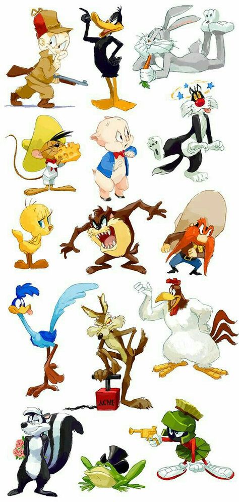 Loney Toones Tattoos, Roadrunner Looney Tunes, Toon Characters, Looney Tunes Wallpaper, Old Cartoon Characters, ポップアート ポスター, Funny Cartoon Characters, Old School Cartoons, School Cartoon