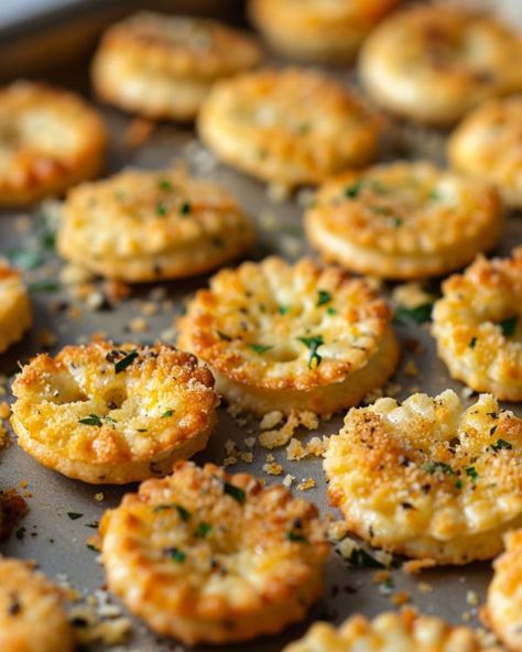 Absolutely delicious! I dashed to the store for two boxes of crackers as soon as I saw this recipe! Vegetable Appetizer Recipes, Savoury Snacks For Party, No Cheese Appetizers, Cheese And Crackers, Snack Mixes, Savory Snacks Easy Quick, Oyster Crackers Recipe, Oyster Crackers, Baked Garlic