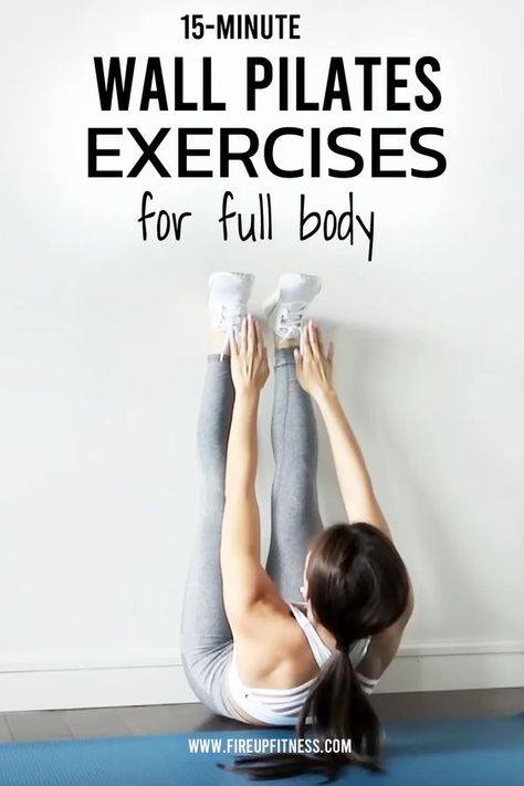 15 Minutes Wall Pilates Exercises | Full Body Wall Pilates Workout Wall Pilates Exercises, Wall Pilates Workout, Full Body Pilates Workout, Bigger Hips Workout, Pilates Workout Plan, Pilates Workout Videos, Wall Pilates, Pilates Challenge, Pilates Workout Routine