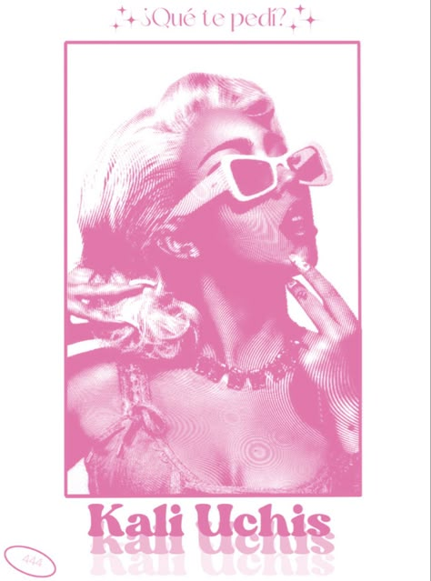 Kali Uchis Poster Print, Kali Uchis Aesthetic Poster, Kali Uchis Poster Vintage, Kali Uchis Posters, Y2k Pictures For Wall, Pink Celebrity Aesthetic, Pink Kali Uchis, Y2k Wall Prints, Pink Y2k Poster