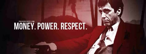 Money power respect Money Power Respect Wallpaper, Scarface Money, Fb Cover Photos Unique, Toni Montana, Antonio Montana, Twitter Header Trippy, Facebook Cover Photos Inspirational, Funny Facebook Cover, Money Power Respect