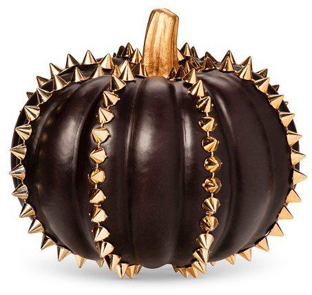 Halloween Home Party, Studded Pumpkin, Decorated Pumpkin, Cute Halloween Ideas, Halloween Glam, Cute Halloween Decorations, Spooky Chic, Target Halloween, Decorating Party